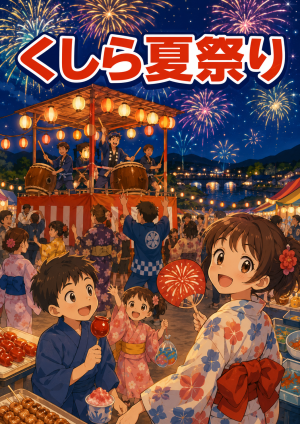 鹿児島鹿屋 くしら夏祭り2026 ～和太鼓と踊り、抽選会、夜空を彩る花火を楽しむ串良の熱い夏の一夜～
