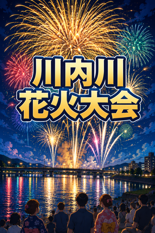 鹿児島薩摩川内市 第68回川内川花火大会 2026 ～約1万発の花火が川面を彩る、薩摩川内の夏を代表する夜空の祭典。～