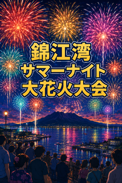 鹿児島市 第24回かごしま錦江湾サマーナイト大花火大会 2026 ～桜島と錦江湾を背景に、約15,000発が鹿児島の夏夜を彩る大花火大会～